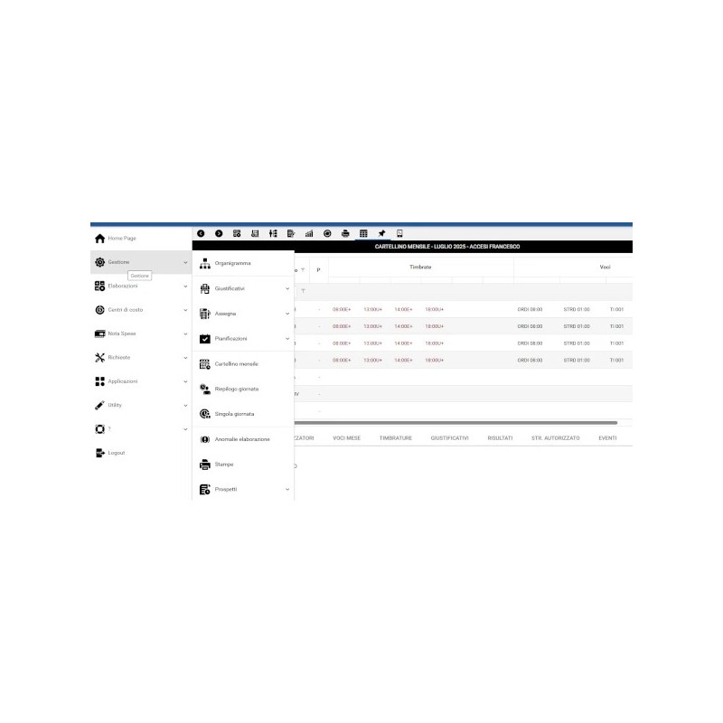 Software Web per la Gestione delle Presenze del Personale
