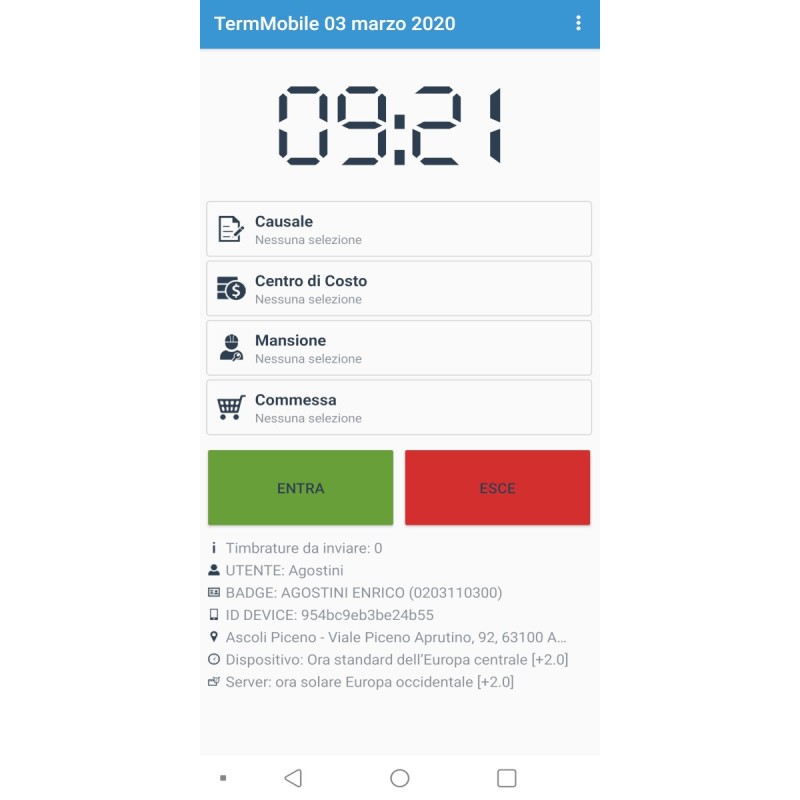 App Term Mobile: timbrare le presenze con lo smartphone